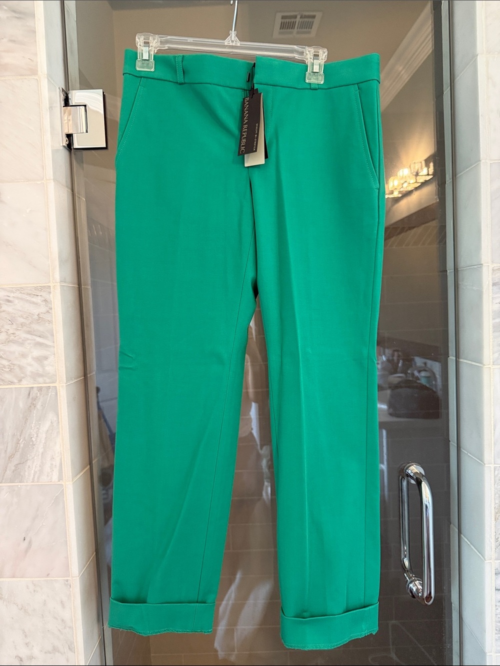 Banana Republic Kelly Green Ryan Tailored Cropped Pants 4